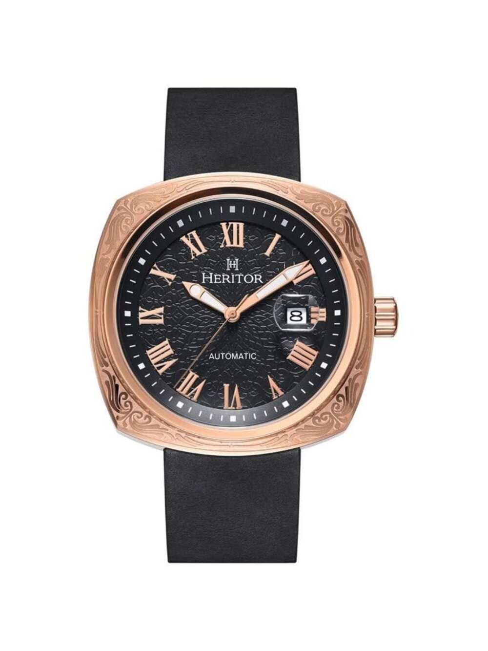 NWT Heritor Davenport Black Dial Men's Watch